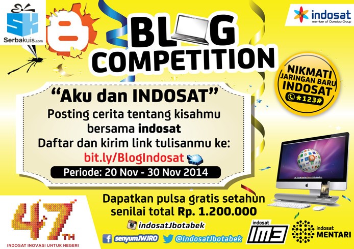 Kontes Blog Aku dan Indosat Berhadiah Pulsa 1,2 Juta