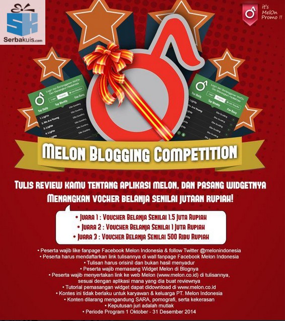 Kontes Blog Melon Berhadiah Voucher Belanja Total 3 Juta
