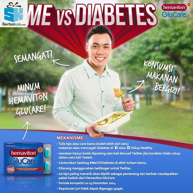 Kuis Me vs Diabetes Berhadiah Menarik dari Hemaviton Glucare