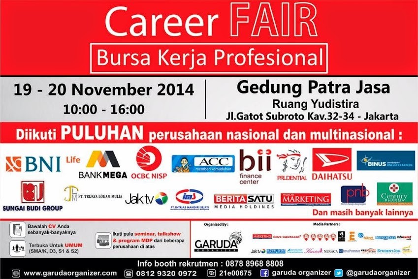 Tiket Gratis Career Fair Jakarta 19-20 November 2014