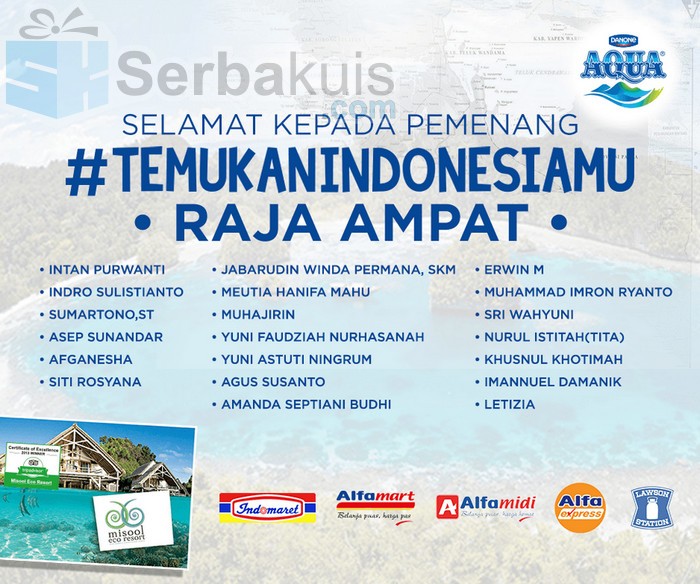 Pemenang Aqua Temukan Indonesiamu