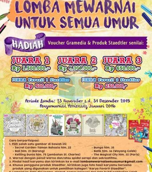 Lomba Mewarnai Untuk Semua Umur Berhadiah Jutaan Rupiah