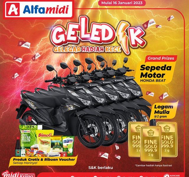 Promo Geledek Alfamidi Berhadiah Honda Beat Logam Mulia