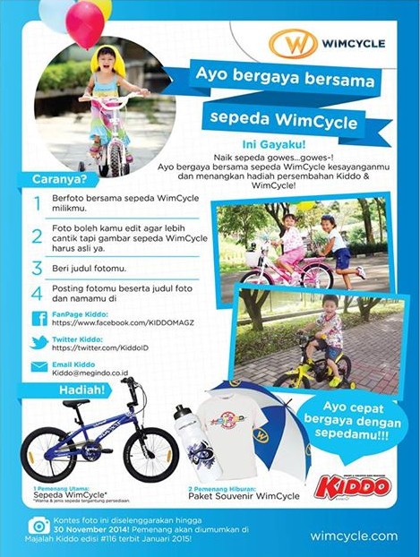 Kontes Foto Anak Berhadiah Sepeda Wimcycle & Souvenir