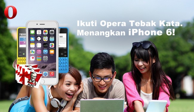 Kuis Opera Tebak Kata Berhadiah iPhone 6 & Nokia Asha 210