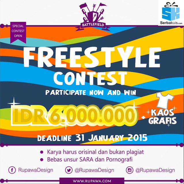Rupawa Freestyle Design Contest Berhadiah 6 Juta Rupiah 