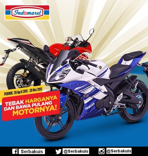 Kuis Tebak Harga Motor Berhadiah 2 Yamaha R15 Gratis