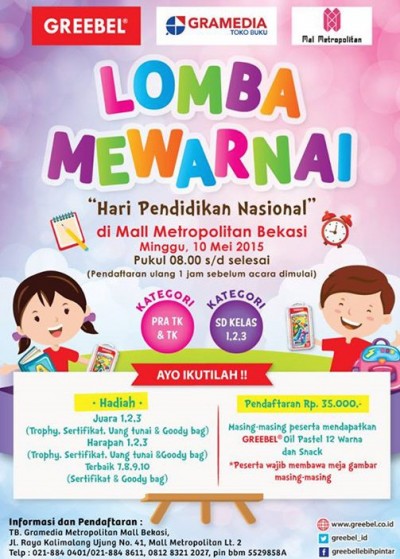 Lomba Mewarnai Hari Pendidikan Nasional Di Bekasi