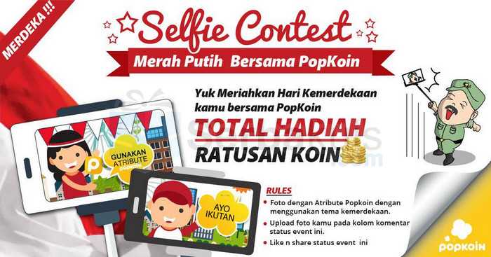 Kontes Selfie Merah Putih Berhadiah Koin Popkoin Gratis 7489