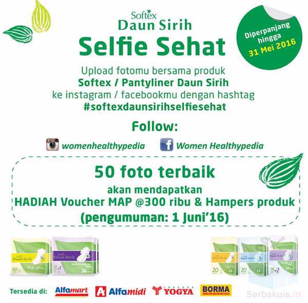 Kontes Selfie Sehat Softex Berhadiah Voucher MAP 15 Juta