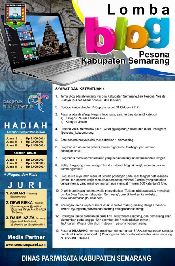 Lomba Blog Pesona Kabupaten Semarang