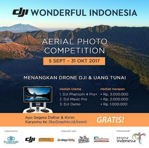 Lomba Foto DJI Wonderful Indonesia Berhadiah 3 Drone DJI & Uang 6 Juta