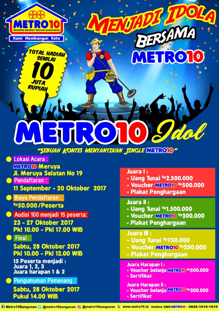 Kontes Menyanyikan Jingle METRO10 dengan Total Hadiah 10 