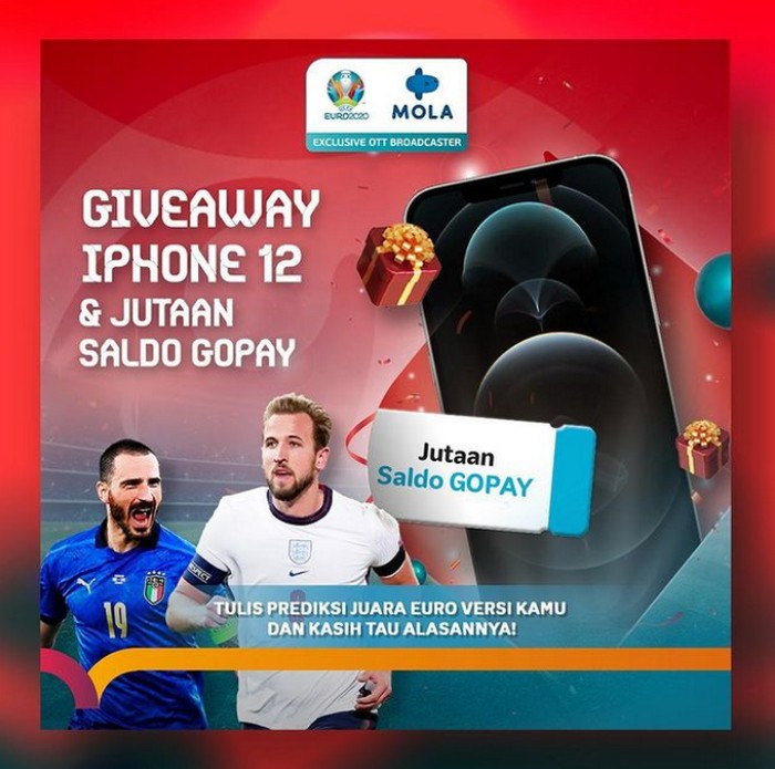 Prediksi Pemenang EURO 2020 Berhadiah iPhone 12 & Saldo Gopay 5 Juta