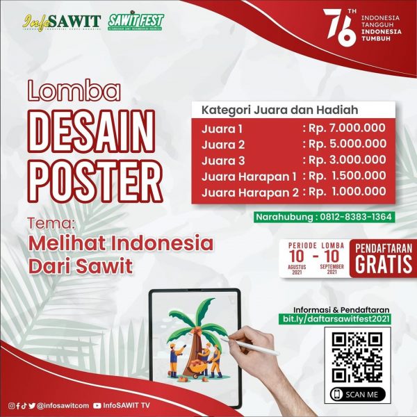 Lomba Desain Poster, Foto, Esai & Video Sawit Fest Total Hadiah 76 Juta