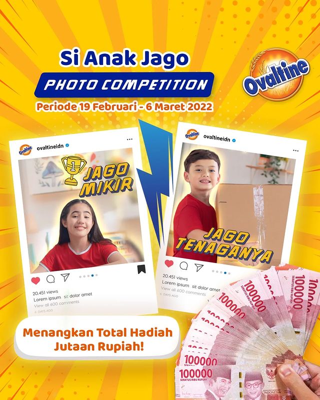 Lomba Foto Si Anak Jago Ovaltine Berhadiah Total Jutaan Rupiah