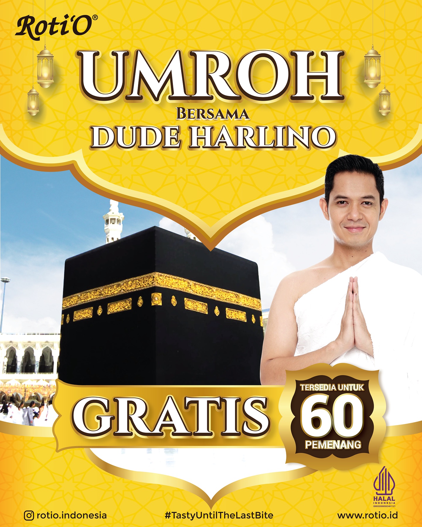 Undian Roti'O Berhadiah 60 Paket Umroh Bareng Dude Harlino