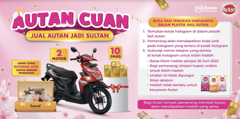 Promo Autan Cuan Berhadiah 2 Motor, 10 Emas, & Ribuan E-Wallet