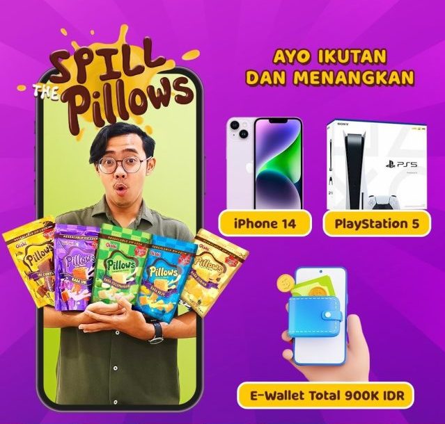 Lomba Reels Spill the Pillows Berhadiah PS 5, iPhone 14 & Saldo