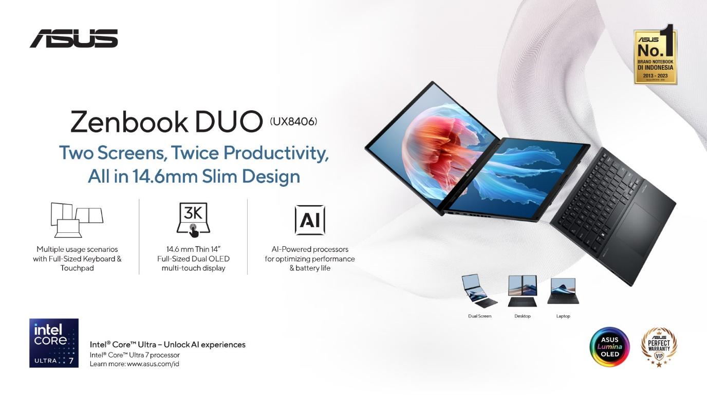 ASUS Zenbook DUO, Laptop DualScreen OLED Terbaik di Dunia Serbakuis