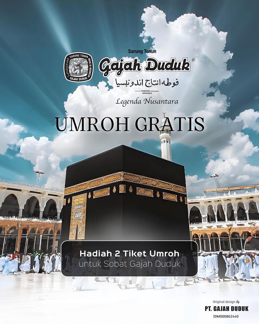 Kuis Instagram Gajah Duduk Berhadiah 2 Tiket Umroh Gratis