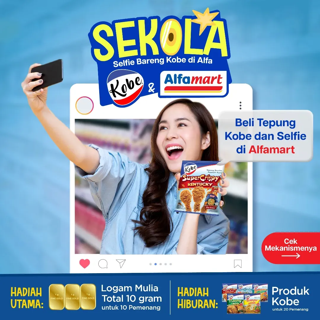 Lomba Foto Selfie Bareng Kobe di Alfa Berhadiah Emas 10 Gram