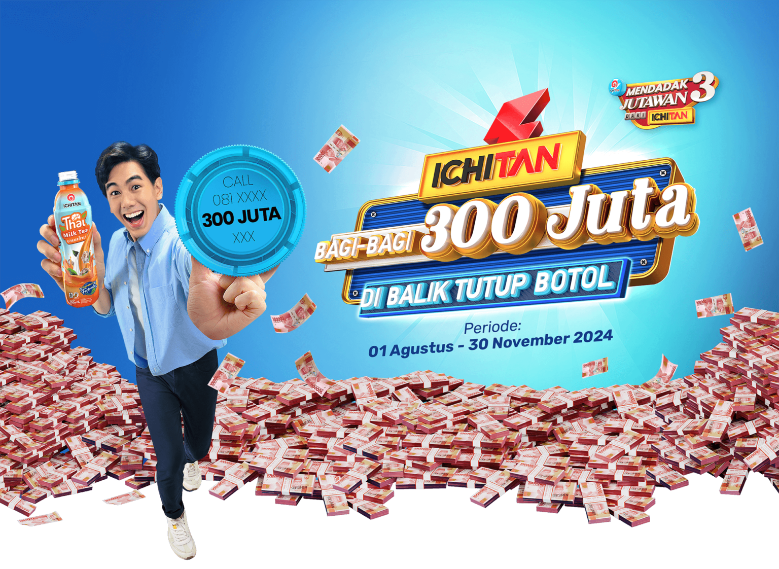 Promo Ichitan Bagi-Bagi 300 Juta Di Balik Tutup Botol 2024