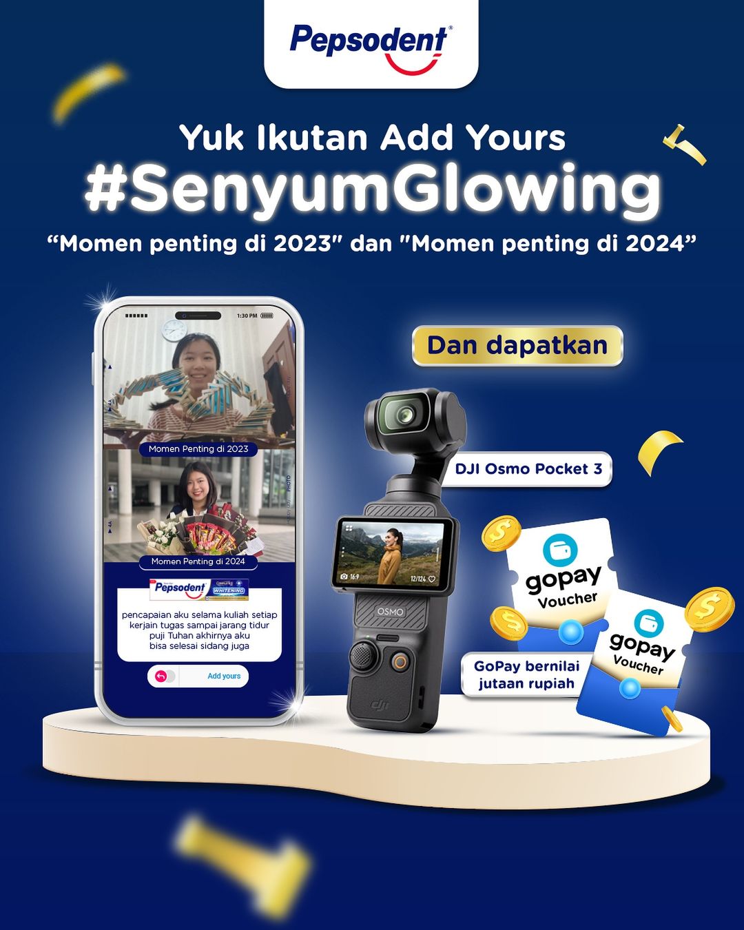 Kuis Senyum Glowing Berhadiah DJI OSMO POCKET 3 & Gopay