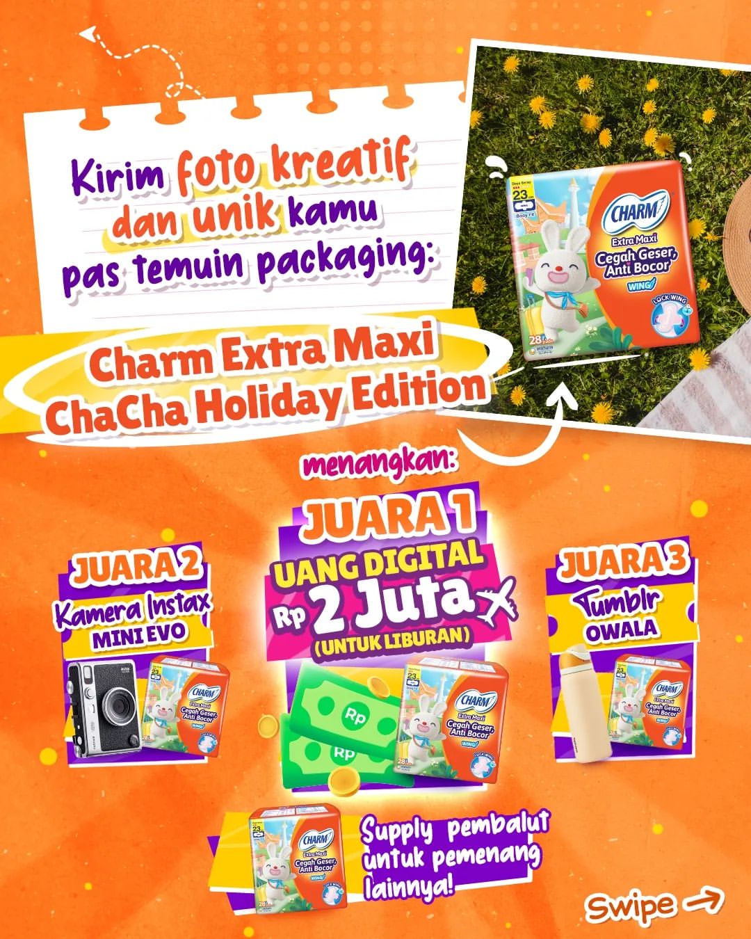 Lomba Foto Charm Extra Maxi Chacha Berhadiah Total Jutaan Rupiah