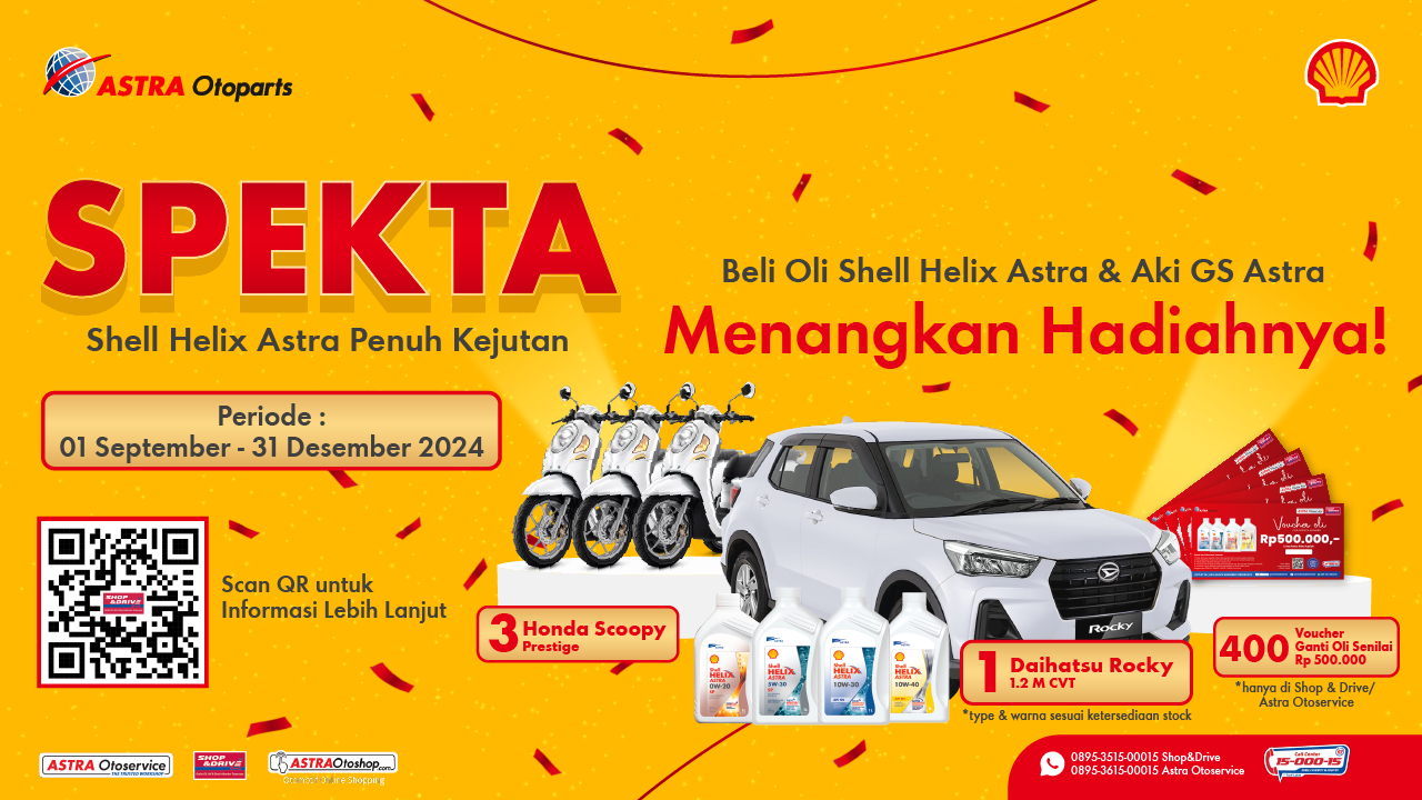 Undian SPEKTA Ganti Oli & Aki Astra Hadiah Mobil Daihatsu Rocky