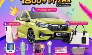 Undian Watsons 2024 Berhadiah 1 unit Mobil Honda Brio