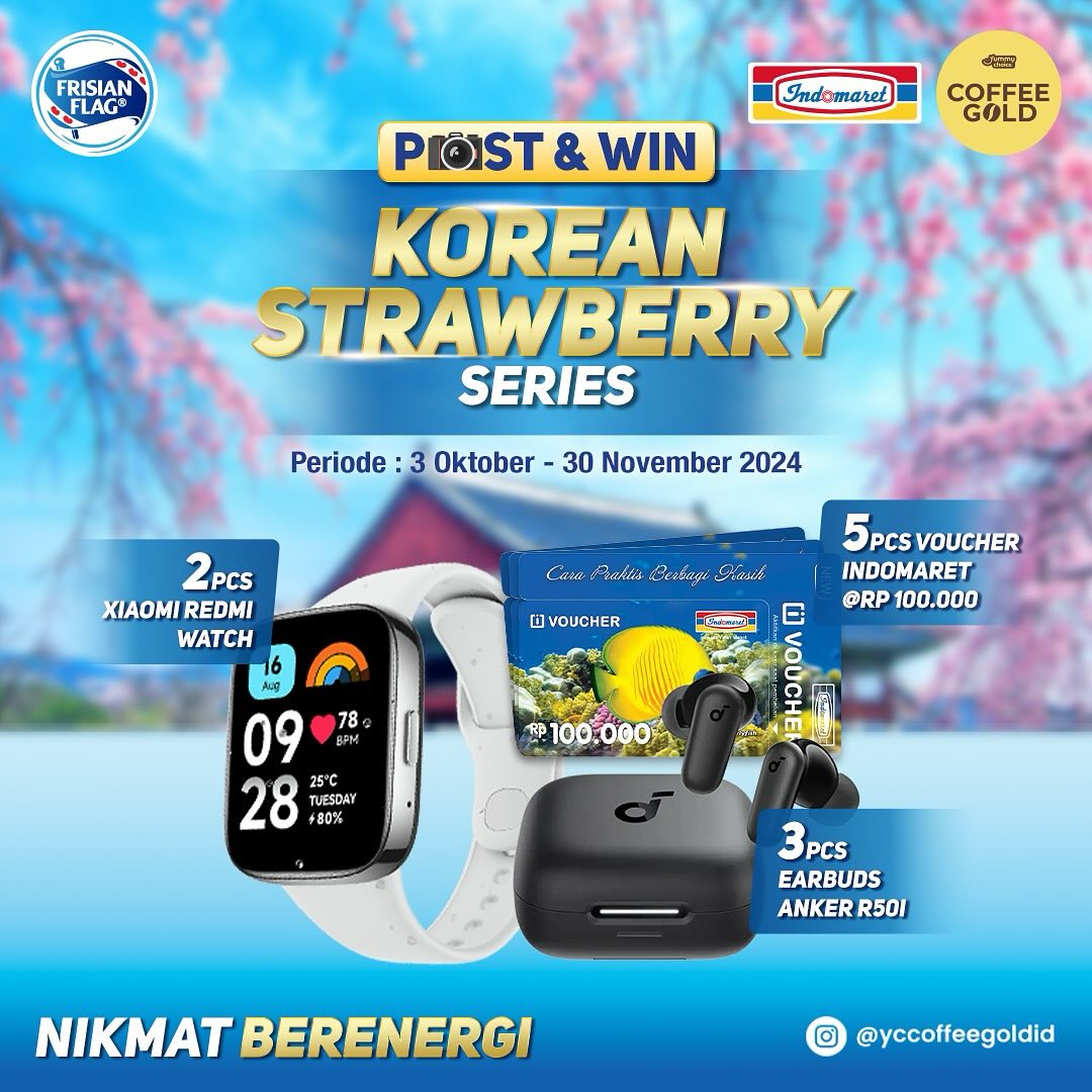 Challenge Korean Strawberrry Berhadiah Xiaomi Redmi Watch