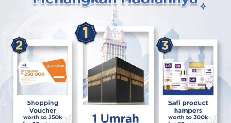 Giveaway Safi x Guardian Berhadiah Umroh, Voucher & Hampers