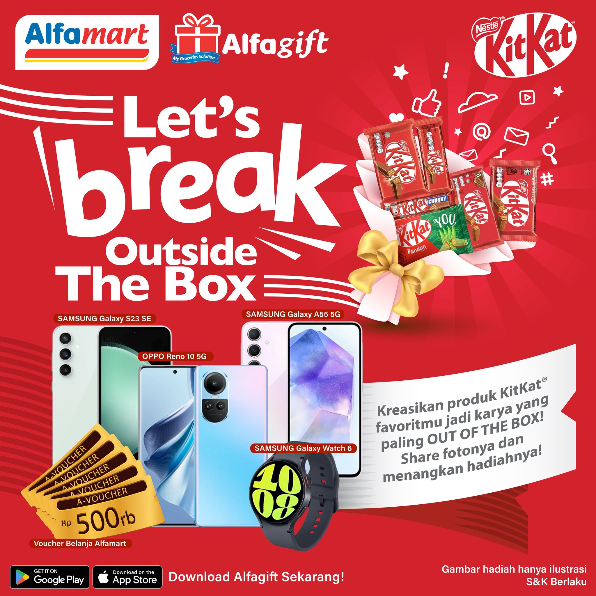 Lomba Kreasi Kitkat Berhadiah Smartphone, Smartwatch & Voucher