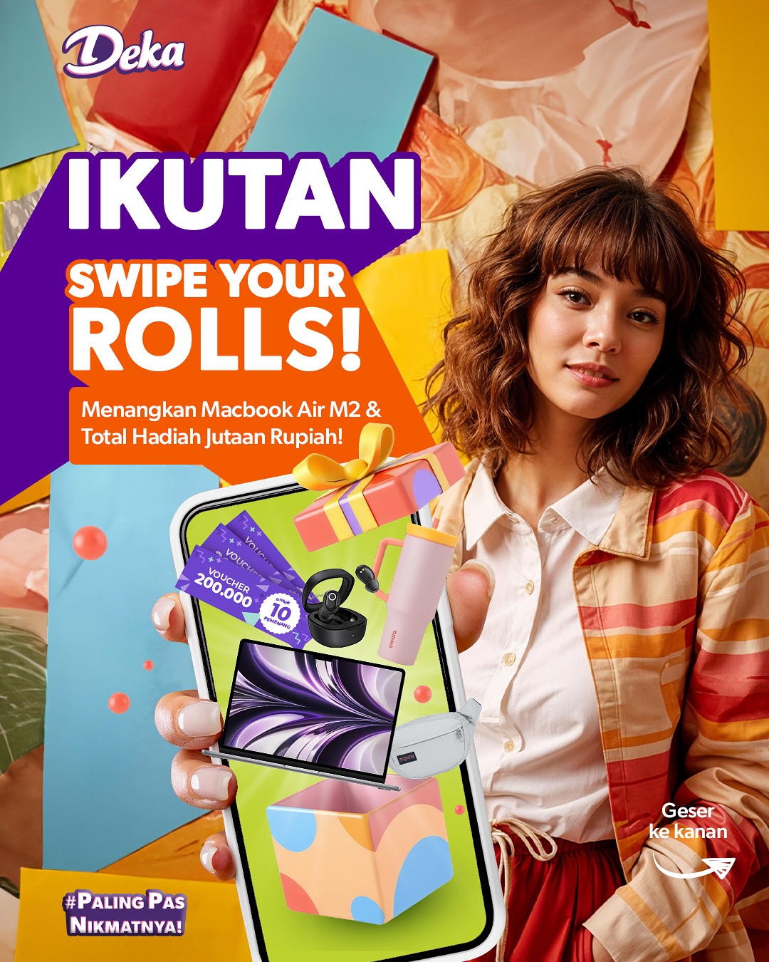 Lomba Video Swipe Your Rolls Berhadiah Macbook Air M2