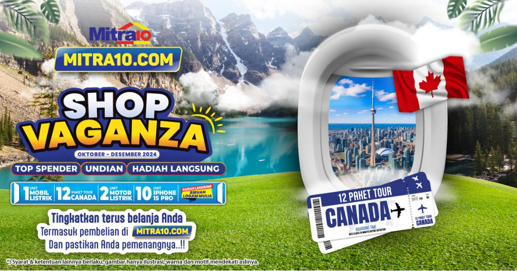 Undian Shopvaganza Mitra10 2024 - Paket Tour ke Kanada