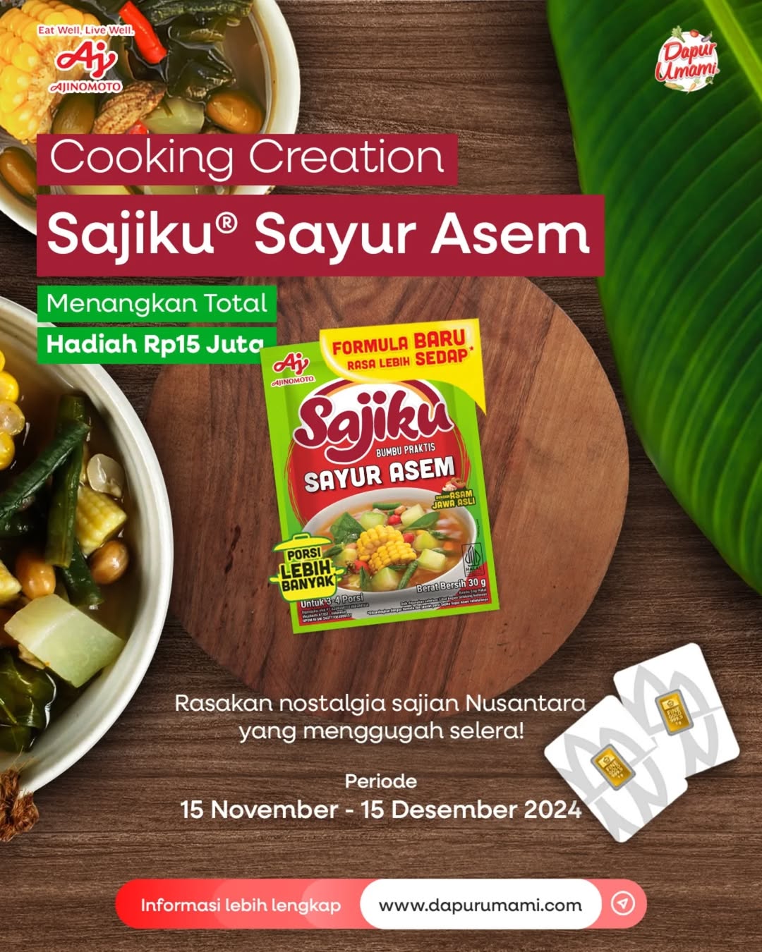 Lomba Memasak Sajiku Sayur Asem Total Hadiah 15 Juta Rupiah