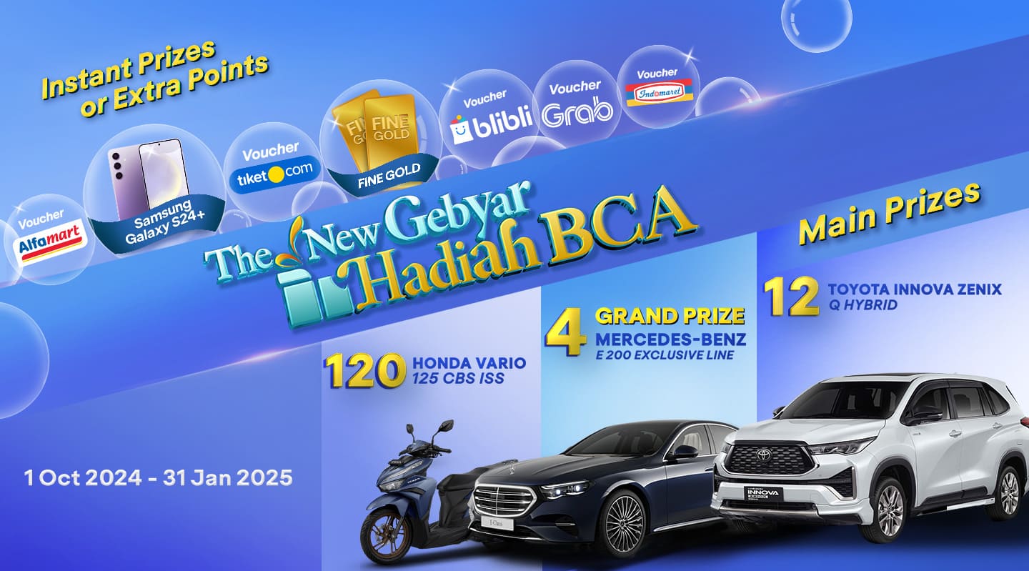 Undian Gebyar Hadiah BCA Berhadiah 16 unit Mobil