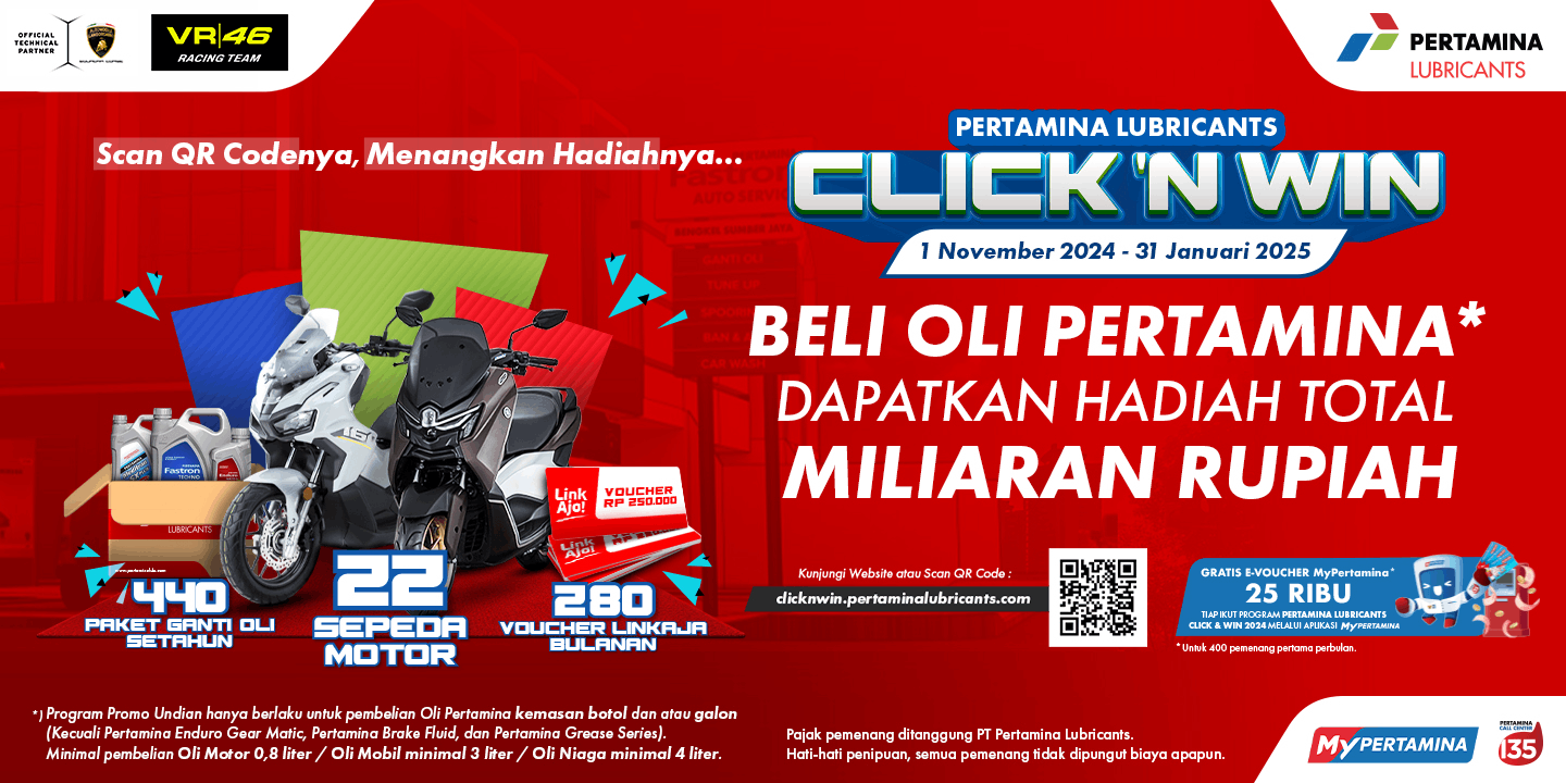 Undian Pertamina lubricants click 'n win