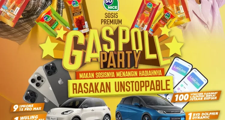 Undian So Nice Gas Poll Party Berhadiah Mobil Listrik Wuling & BYD